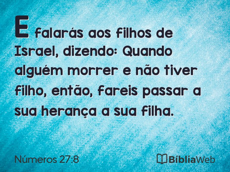 Números 27:8 em imagem para compartilhar