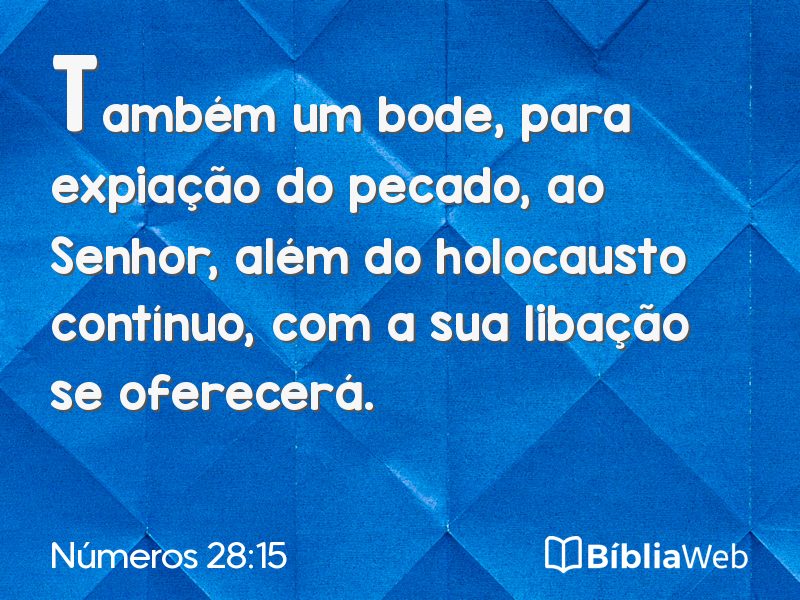 Números 28:15 em imagem para compartilhar