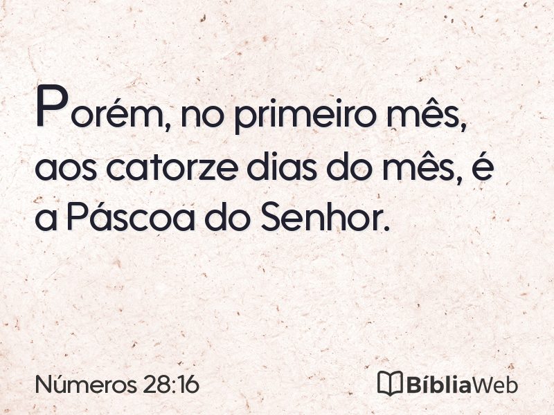 Números 28:16 em imagem para compartilhar