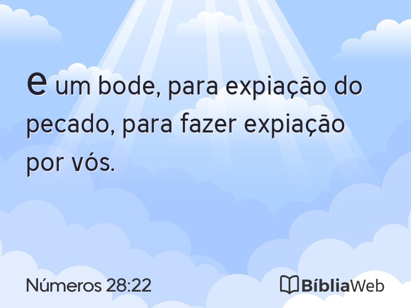 Números 28:22 em imagem para compartilhar