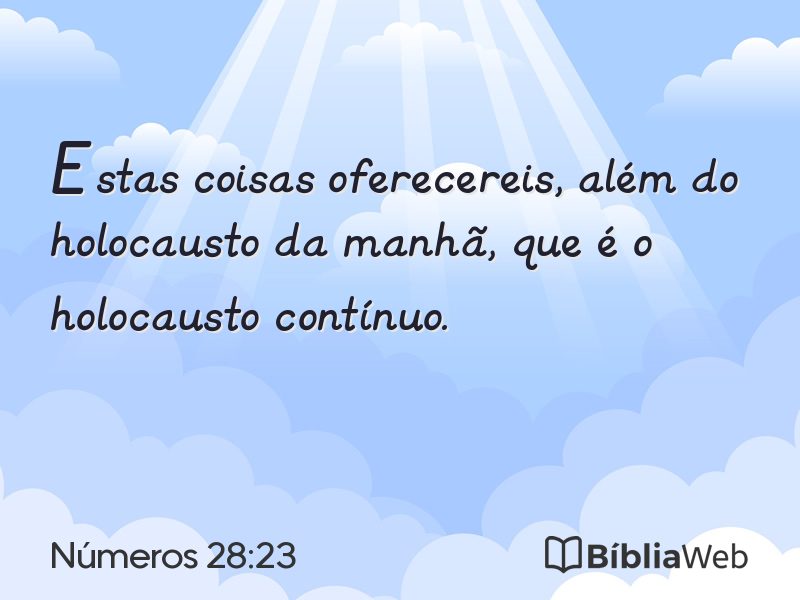 Números 28:23 em imagem para compartilhar