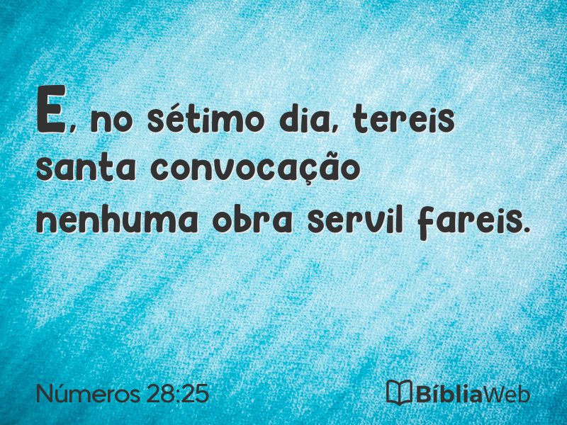 Números 28:25 em imagem para compartilhar
