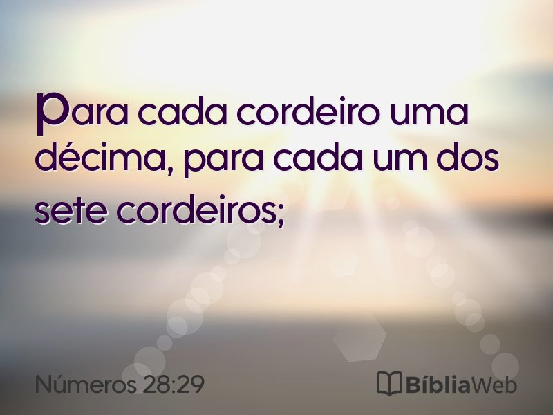 Números 28:29 em imagem para compartilhar