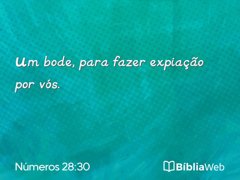 Números 28:30 em imagem para compartilhar