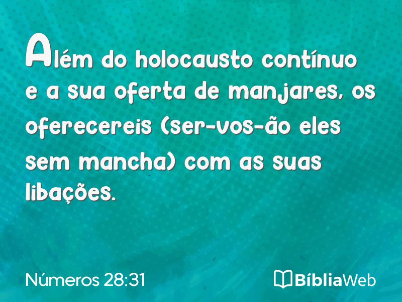 Números 28:31 em imagem para compartilhar