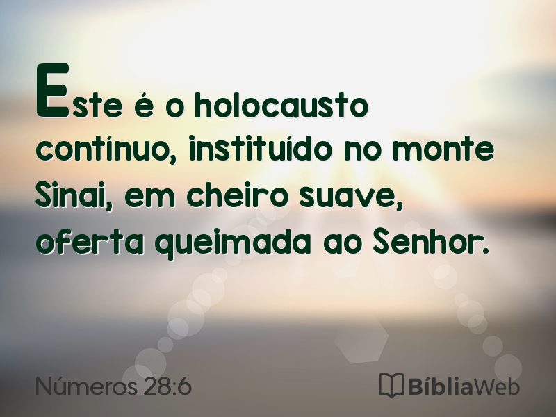 Números 28:6 em imagem para compartilhar