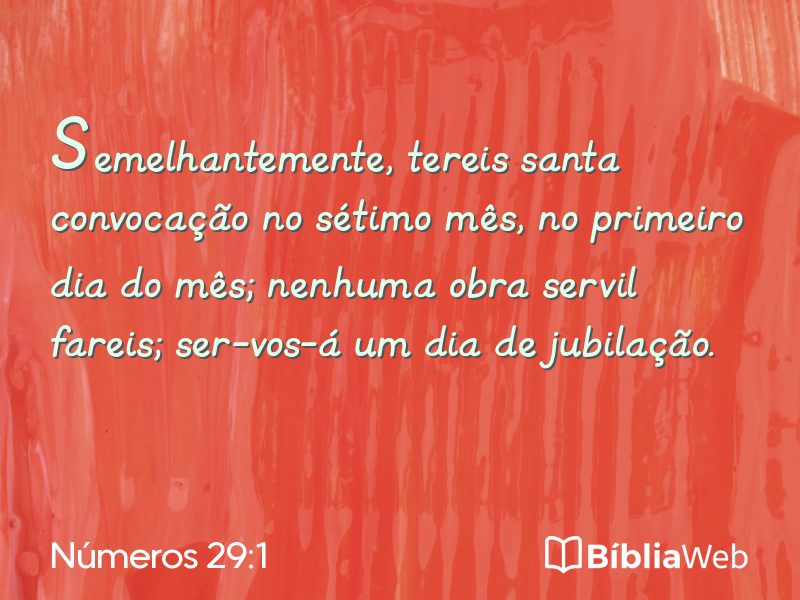 Números 29:1 em imagem para compartilhar
