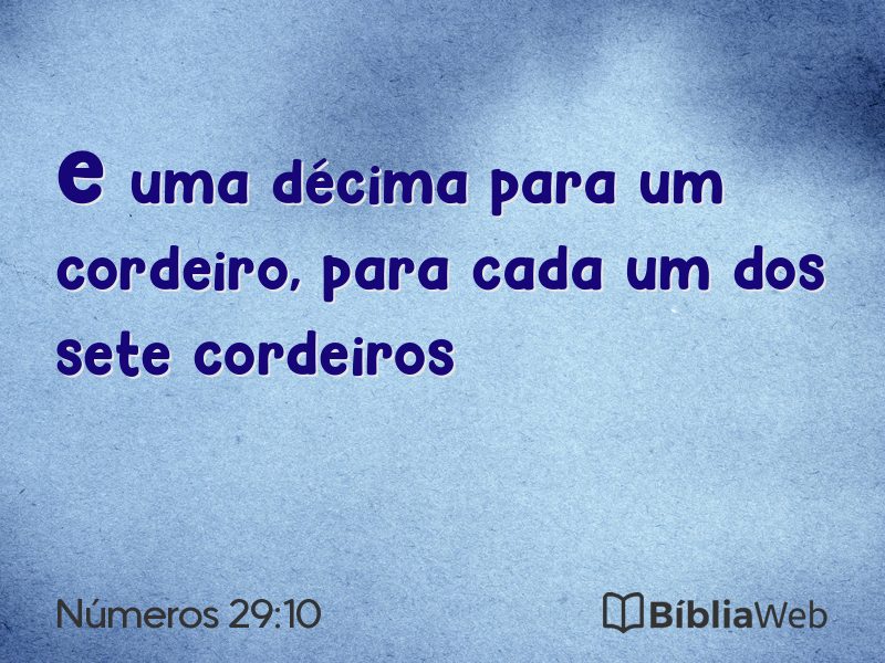 Números 29:10 em imagem para compartilhar