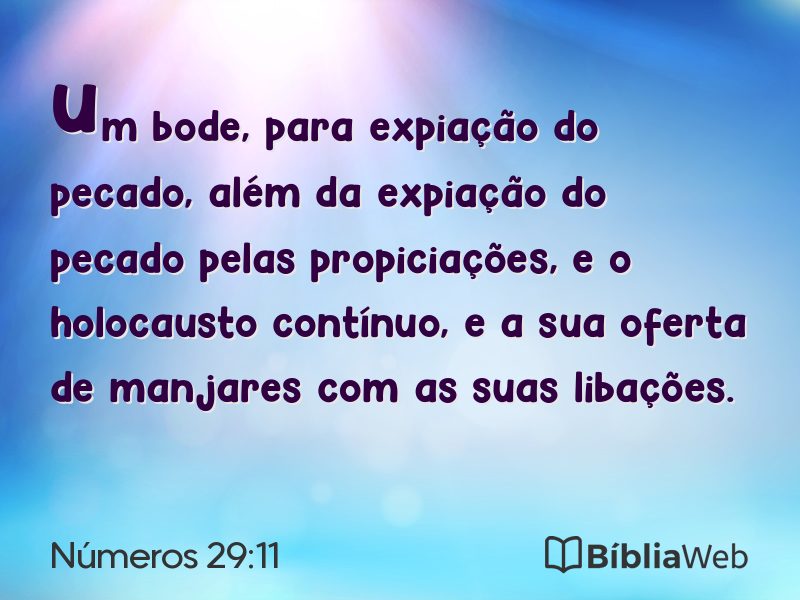 Números 29:11 em imagem para compartilhar