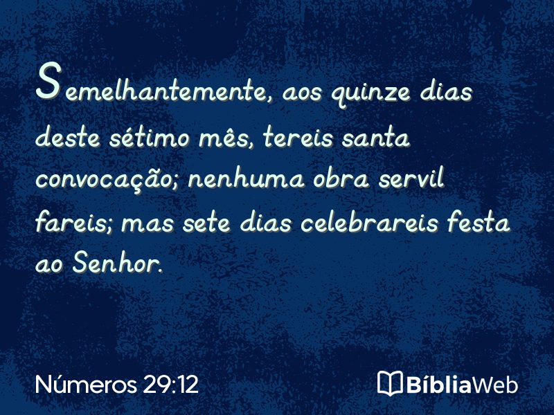 Números 29:12 em imagem para compartilhar