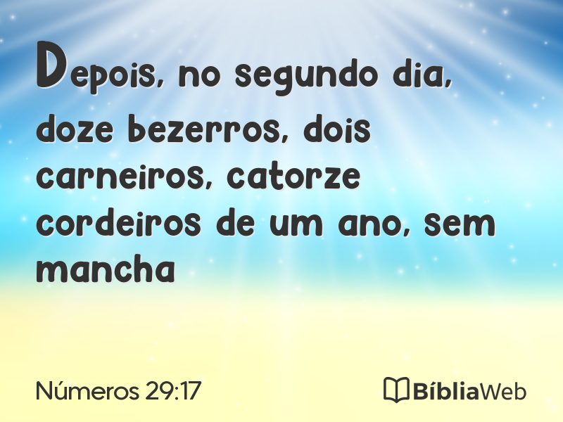 Números 29:17 em imagem para compartilhar