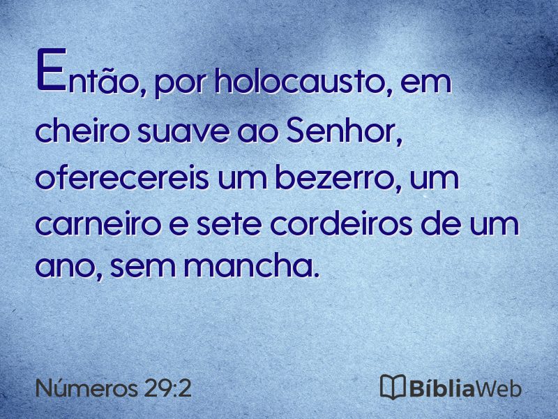 Números 29:2 em imagem para compartilhar