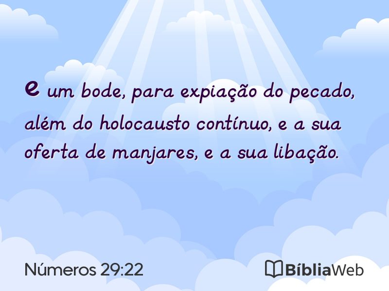 Números 29:22 em imagem para compartilhar