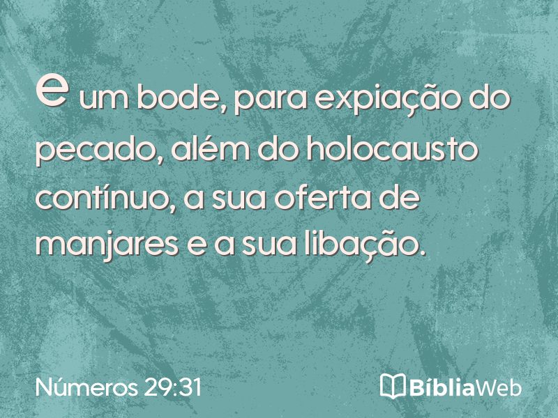 Números 29:31 em imagem para compartilhar