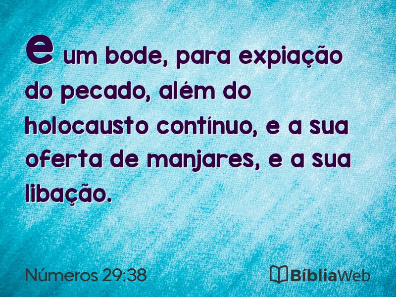 Números 29:38 em imagem para compartilhar