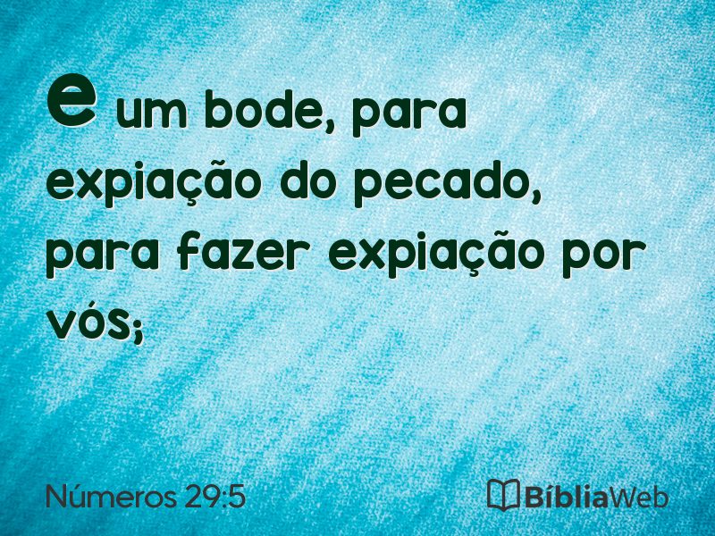 Números 29:5 em imagem para compartilhar