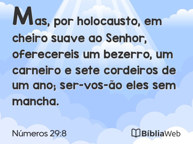 Números 29:8 em imagem para compartilhar