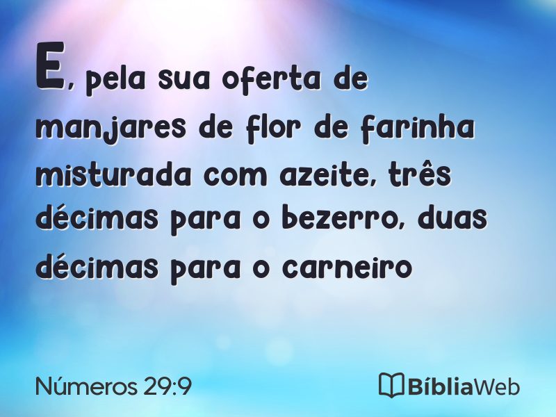 Números 29:9 em imagem para compartilhar