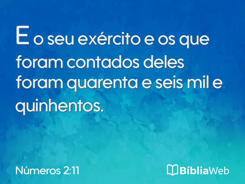 Números 2:11 em imagem para compartilhar