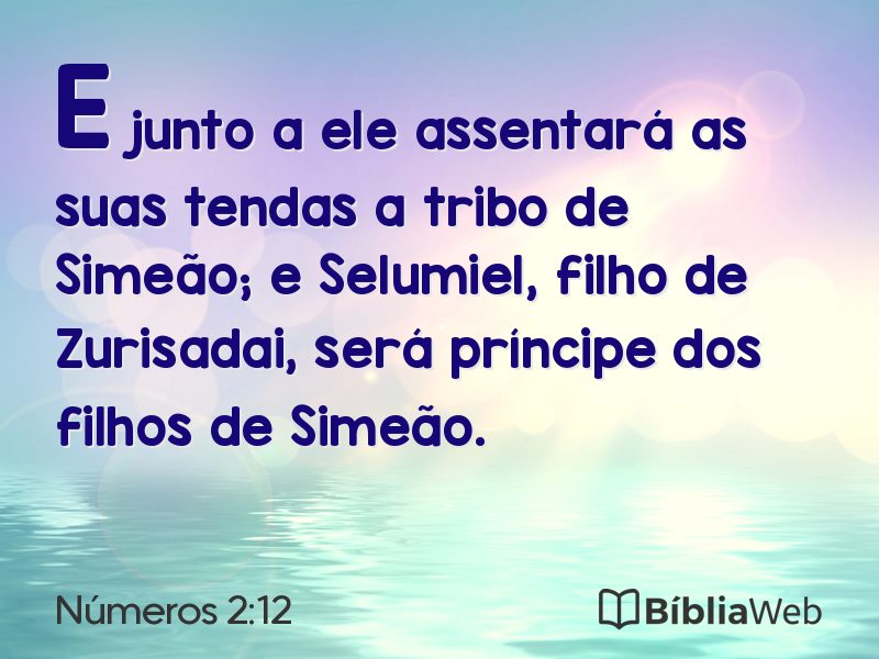 Números 2:12 em imagem para compartilhar