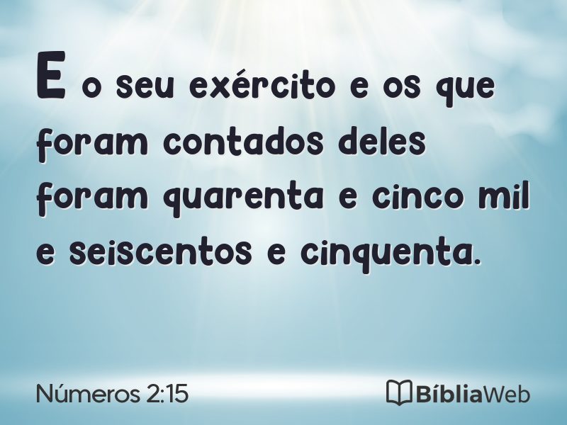 Números 2:15 em imagem para compartilhar