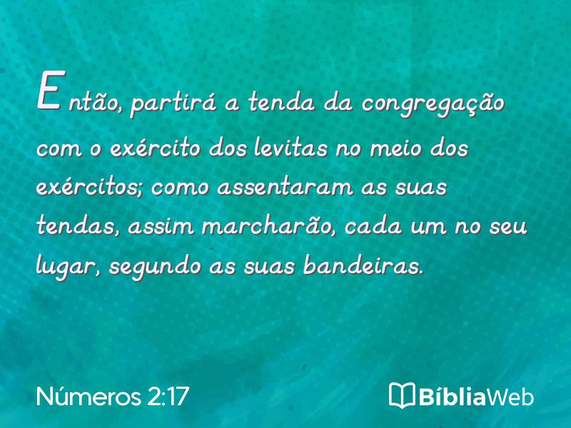 Números 2:17 em imagem para compartilhar