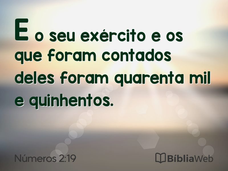 Números 2:19 em imagem para compartilhar