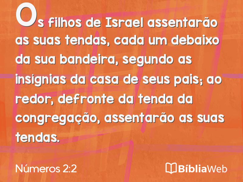 Números 2:2 em imagem para compartilhar