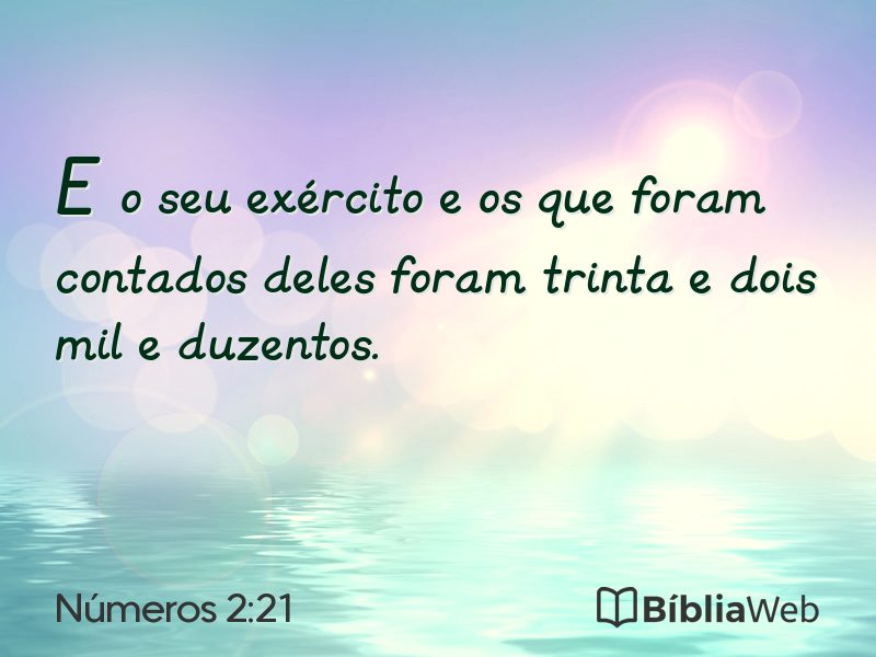 Números 2:21 em imagem para compartilhar