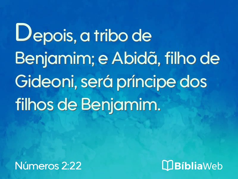 Números 2:22 em imagem para compartilhar