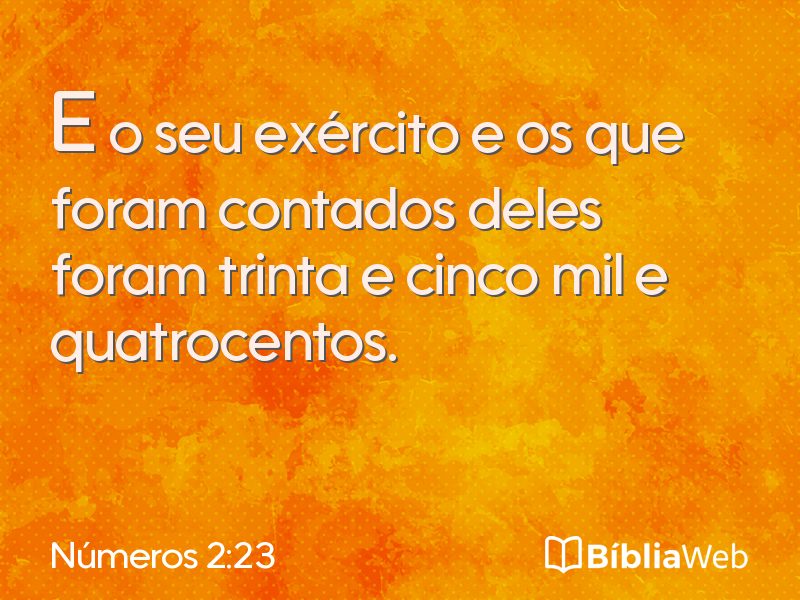 Números 2:23 em imagem para compartilhar