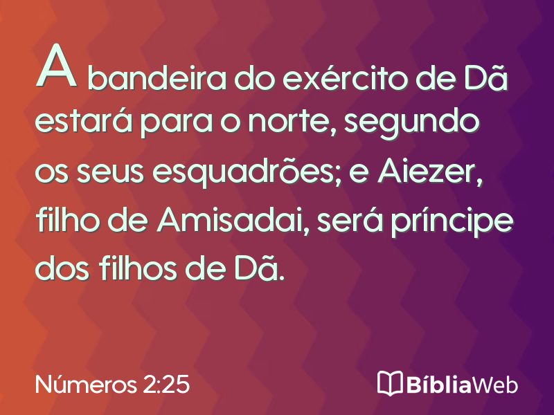 Números 2:25 em imagem para compartilhar