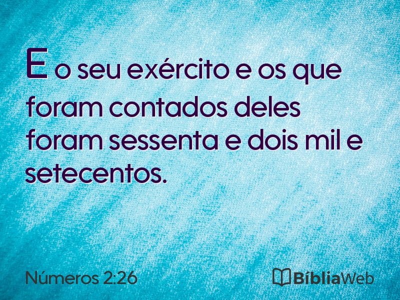 Números 2:26 em imagem para compartilhar