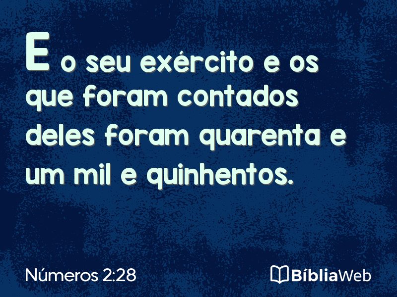 Números 2:28 em imagem para compartilhar