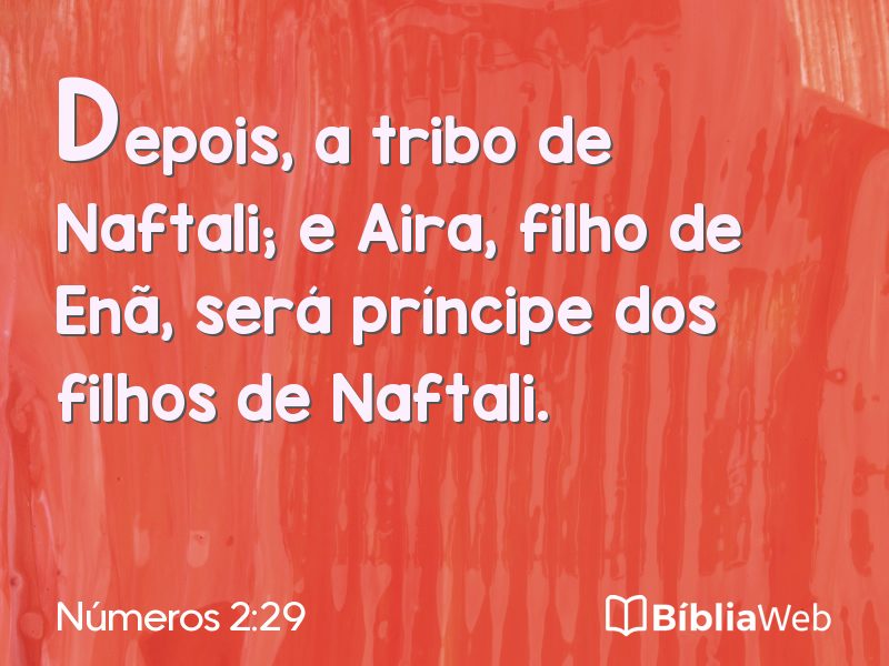 Números 2:29 em imagem para compartilhar