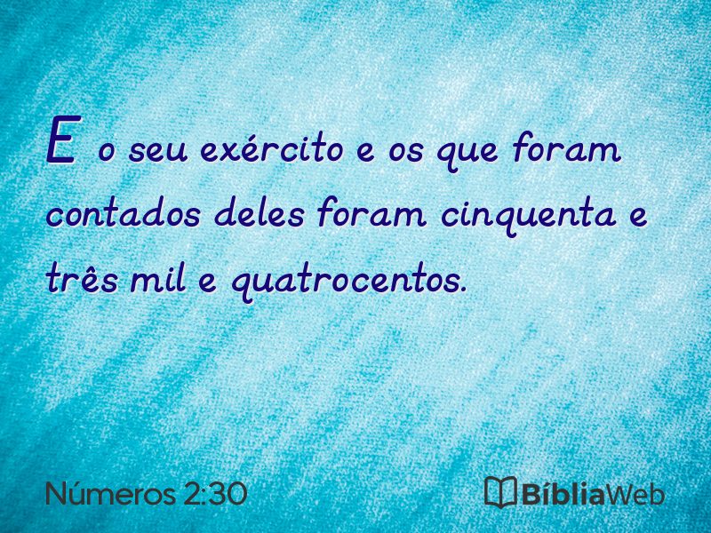 Números 2:30 em imagem para compartilhar