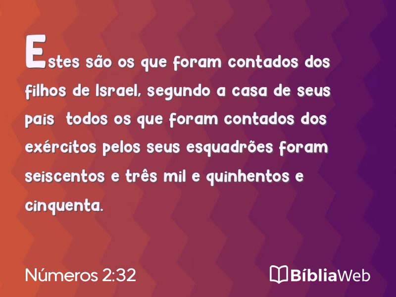 Números 2:32 em imagem para compartilhar