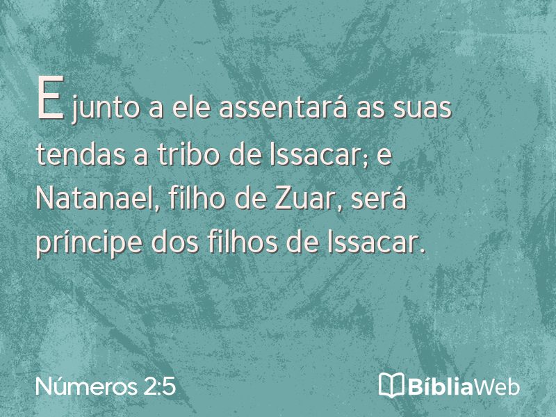 Números 2:5 em imagem para compartilhar