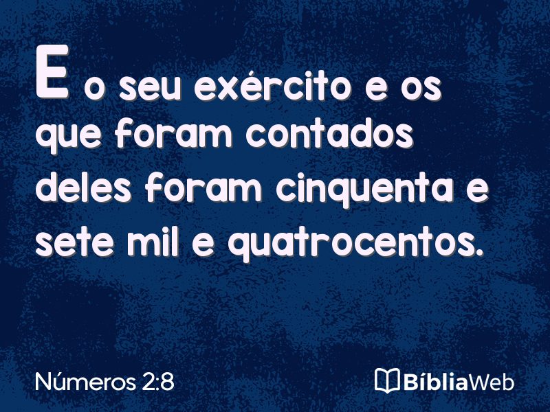 Números 2:8 em imagem para compartilhar