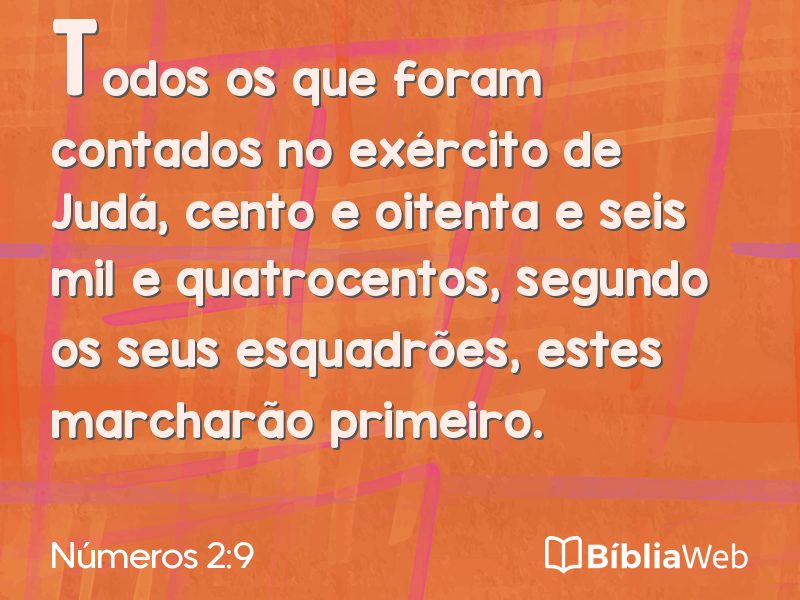 Números 2:9 em imagem para compartilhar