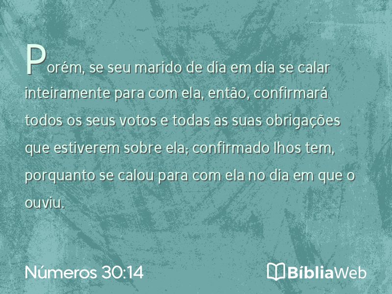 Números 30:14 em imagem para compartilhar