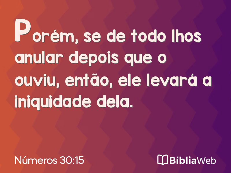 Números 30:15 em imagem para compartilhar