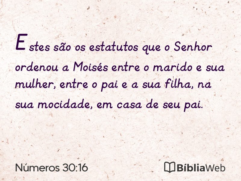 Números 30:16 em imagem para compartilhar