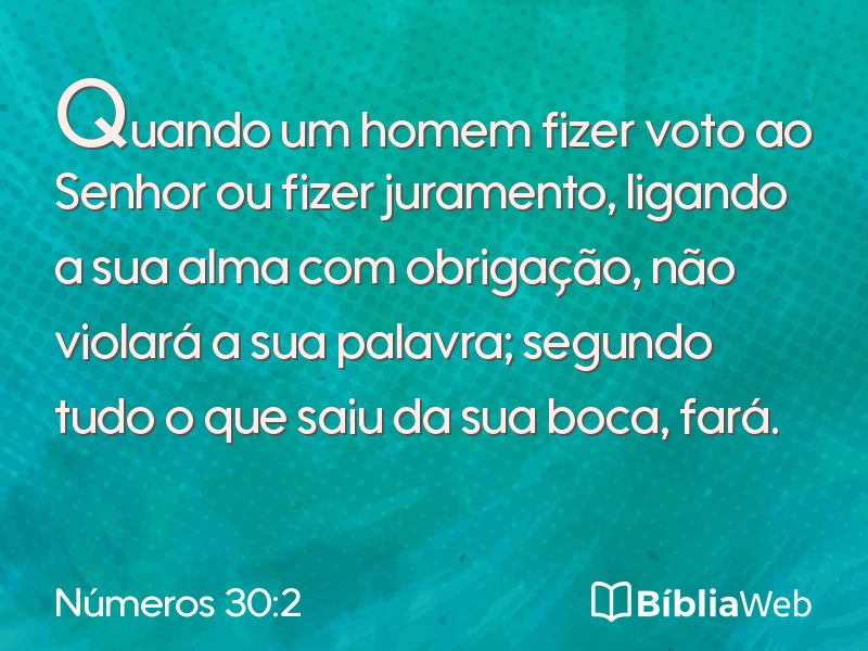 Números 30:2 em imagem para compartilhar