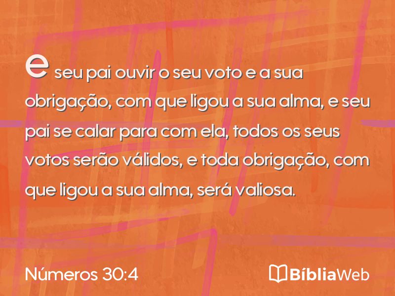 Números 30:4 em imagem para compartilhar