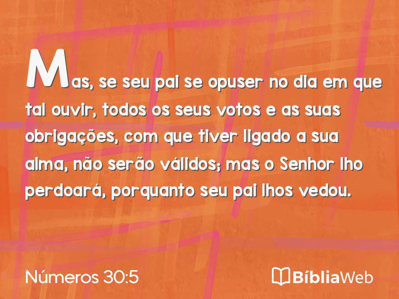 Números 30:5 em imagem para compartilhar
