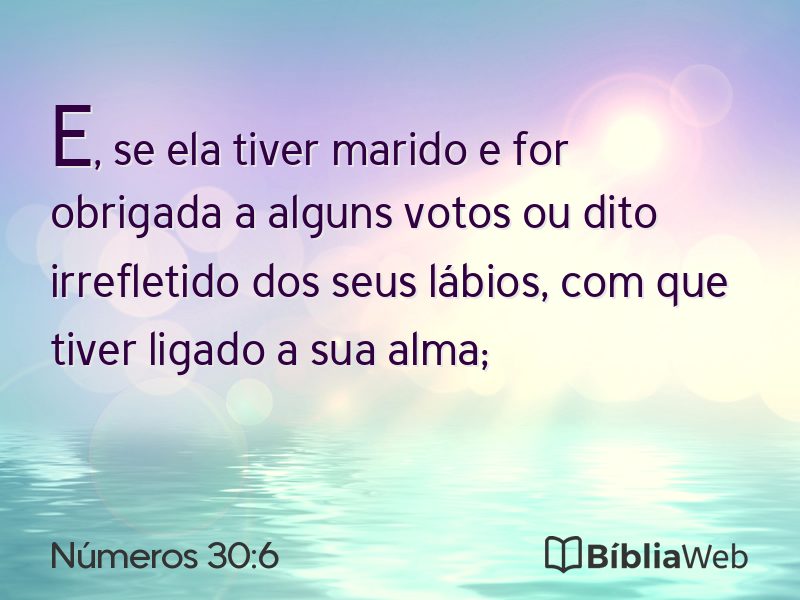 Números 30:6 em imagem para compartilhar