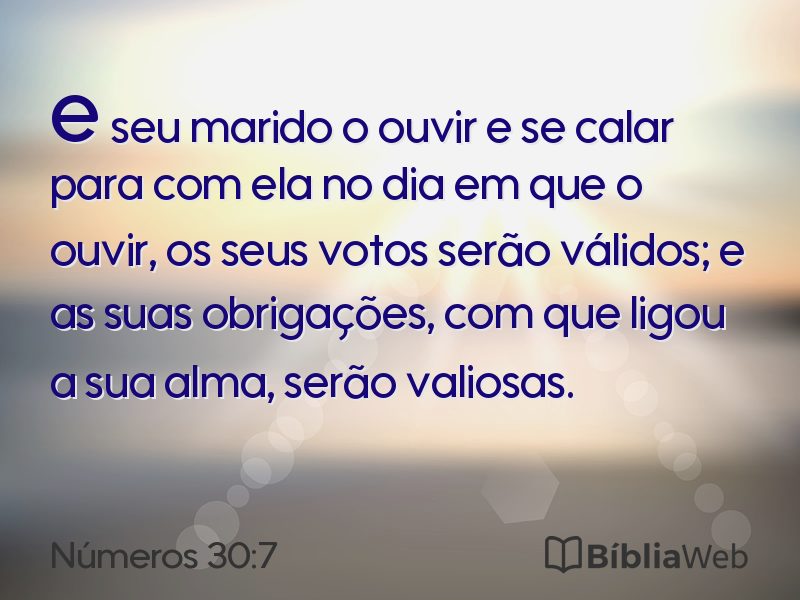 Números 30:7 em imagem para compartilhar