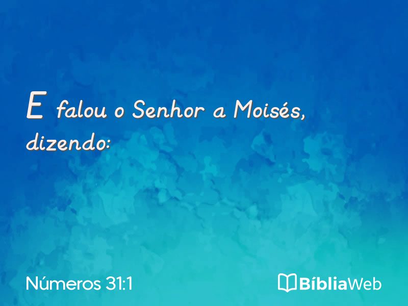 Números 31:1 em imagem para compartilhar