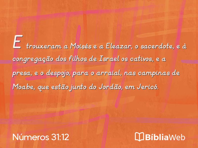 Números 31:12 em imagem para compartilhar